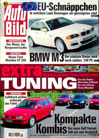 Deckblatt Auto Bild (21/1999)